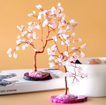 Rose Quartz Gemstone Tree — Rose Agate Base