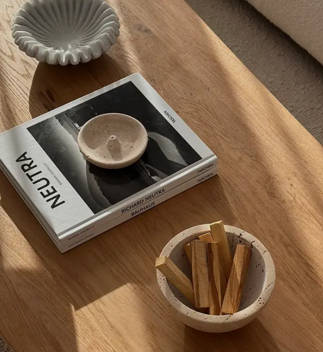 Still Travertine Incense Holder